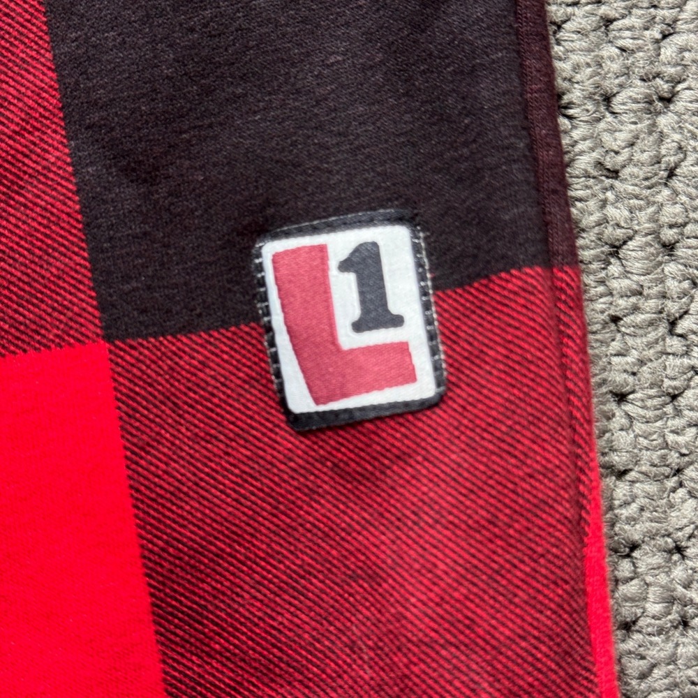 Lazy One Sleep Hoodie Women S/M Red Black Buffalo Plaid Longline Loungewear 0143 - Picture 8 of 10